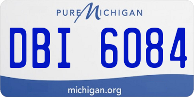 MI license plate DBI6084