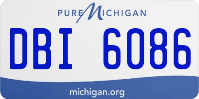 MI license plate DBI6086