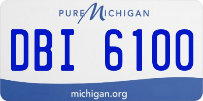 MI license plate DBI6100