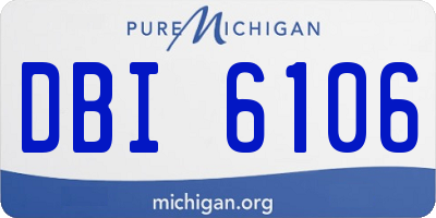 MI license plate DBI6106