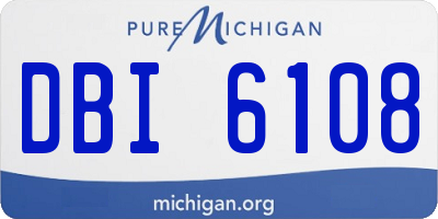 MI license plate DBI6108