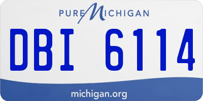 MI license plate DBI6114