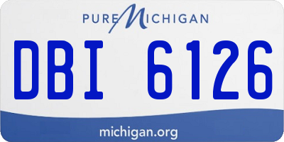 MI license plate DBI6126