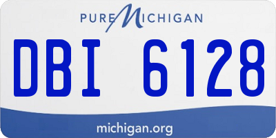 MI license plate DBI6128