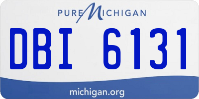 MI license plate DBI6131