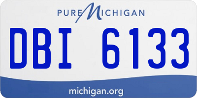 MI license plate DBI6133