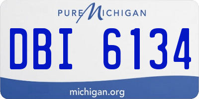MI license plate DBI6134
