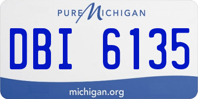 MI license plate DBI6135