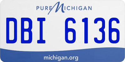 MI license plate DBI6136
