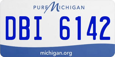 MI license plate DBI6142