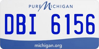 MI license plate DBI6156