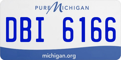 MI license plate DBI6166