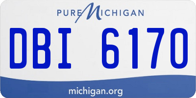 MI license plate DBI6170