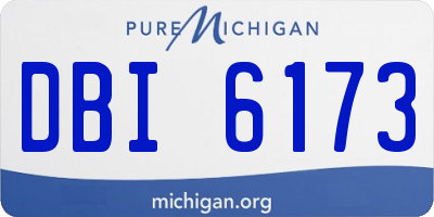 MI license plate DBI6173