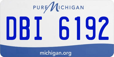 MI license plate DBI6192