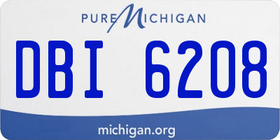 MI license plate DBI6208