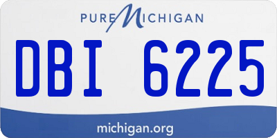 MI license plate DBI6225