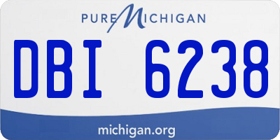 MI license plate DBI6238