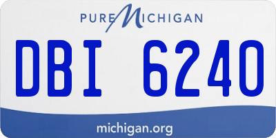 MI license plate DBI6240