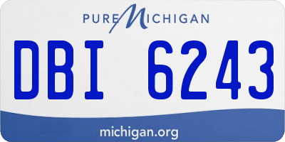 MI license plate DBI6243