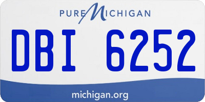 MI license plate DBI6252