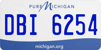 MI license plate DBI6254