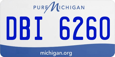 MI license plate DBI6260