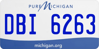 MI license plate DBI6263