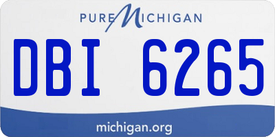 MI license plate DBI6265