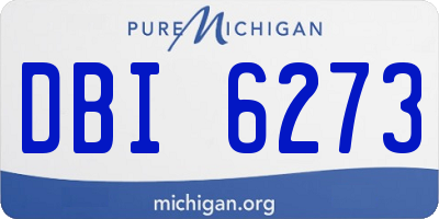 MI license plate DBI6273