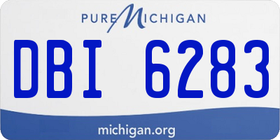 MI license plate DBI6283