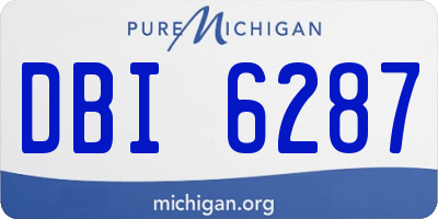 MI license plate DBI6287