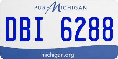 MI license plate DBI6288