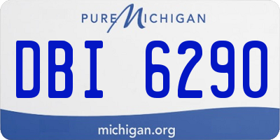 MI license plate DBI6290