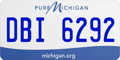 MI license plate DBI6292