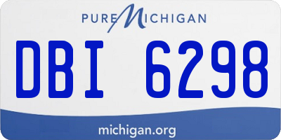 MI license plate DBI6298