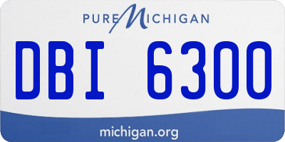 MI license plate DBI6300