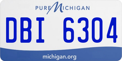 MI license plate DBI6304