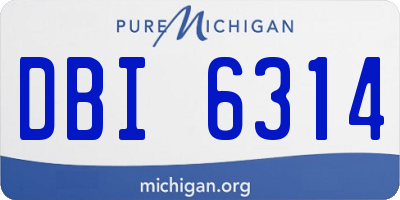MI license plate DBI6314