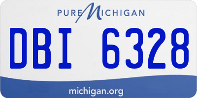 MI license plate DBI6328