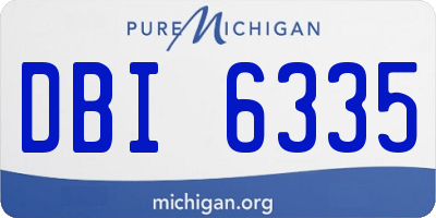 MI license plate DBI6335