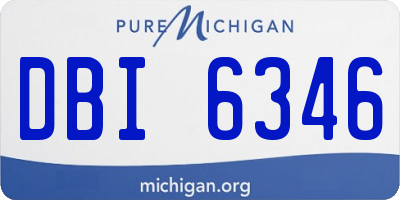MI license plate DBI6346