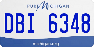 MI license plate DBI6348