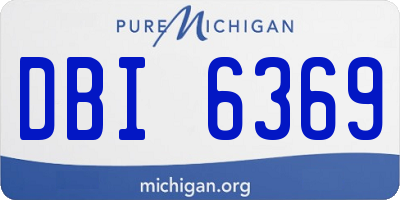 MI license plate DBI6369