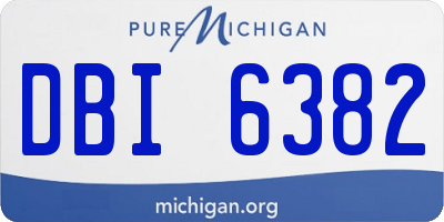 MI license plate DBI6382