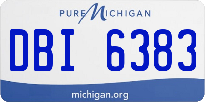 MI license plate DBI6383
