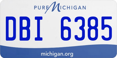 MI license plate DBI6385