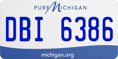 MI license plate DBI6386