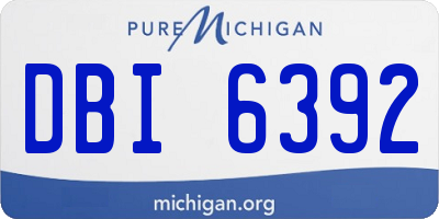 MI license plate DBI6392
