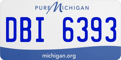 MI license plate DBI6393